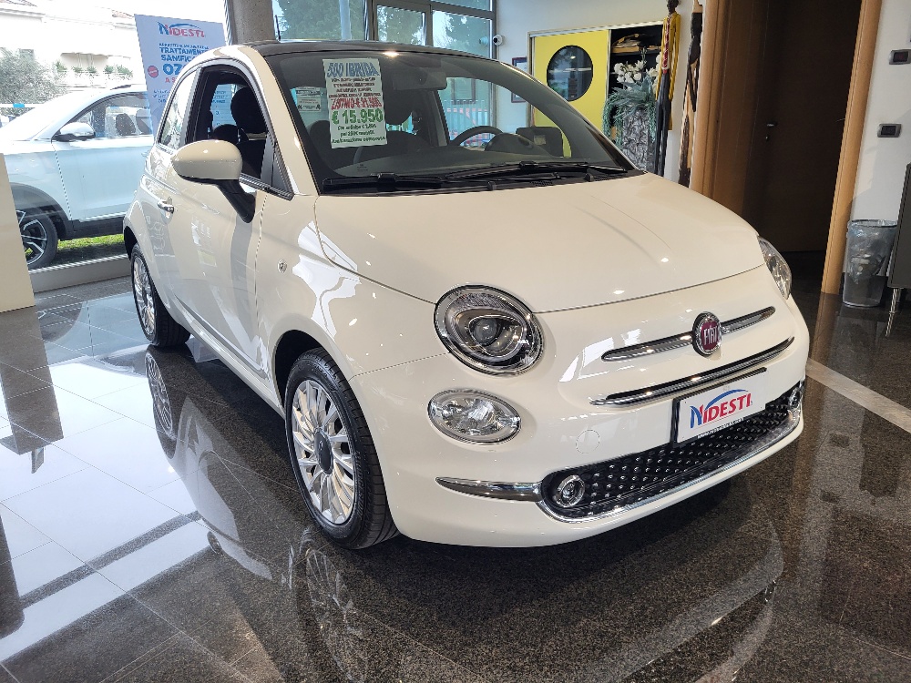 FIAT 500 1.0 70cv HYBRID DOLCEVITA + PACK COMFORT – OK NEOPATENTATI – SOLO 17.000 KM!!!!